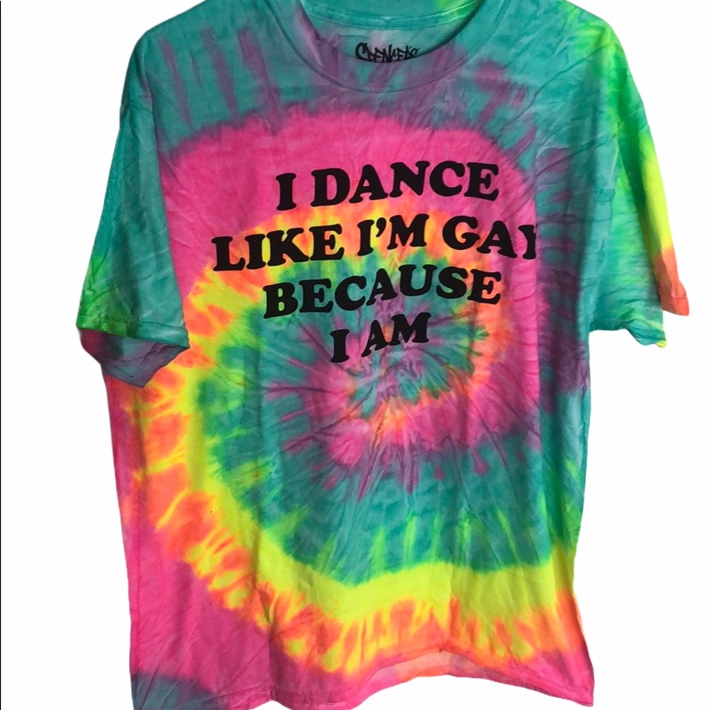 I Dance Multicolor Tie Die Shirt Size L